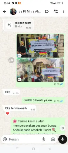 Testimonial Papan Bunga siantan