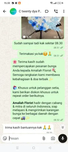 Testimonial Standing Flower siantan