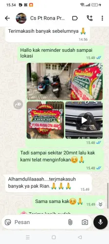 Testimonial Papan Bunga siantan